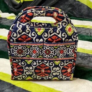 Vera Bradley Blue and Red Patterned Lunch Bag